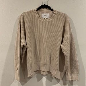 PISTOLA CREWNECK EVA SWEATER KNITTED BEIGE SIZE S distress
